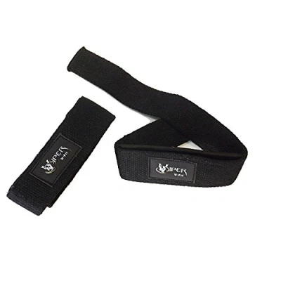 Image of VIPER Weight Lifting Training Gym Straps Hand Bar Wrist Support Gloves Wrap Black Padded
