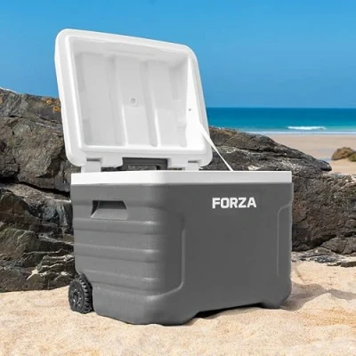 Image of FORZA IceGuard Wheeled Cooler Box Portable Ice Chest with Handle &amp; Wheels Keeps Contents Cold for 72 Hours Ideal Beach, BBQ or Team Sports [20L 41L 47L 98L] (41L Capacity)