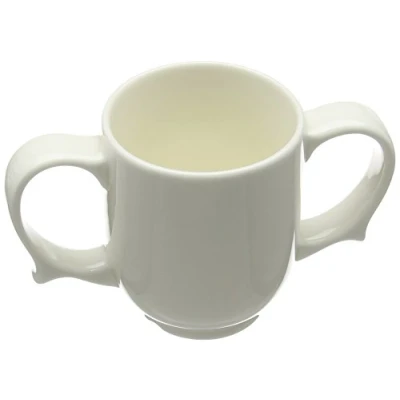 Image of Ability Superstore White Wade Dignity Two Handled Mug
