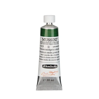 Image of Schmincke Mussini Oils Chromium Oxide Green Deep 35ml Tube Series 3