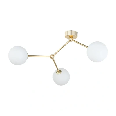 Image of Fairy Globe Multi Arm Semi Flush Ceiling Lamp Gold 63x48x30cm 3xG9