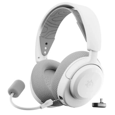 Image of SteelSeries Arctis Nova 3X Wireless Xbox Gaming Headset Mobile App Control 40 HR Battery Neodymium Magnetic Drivers 2.4GHz/Bluetooth Detachable Mic Xbox, PS5, PC White