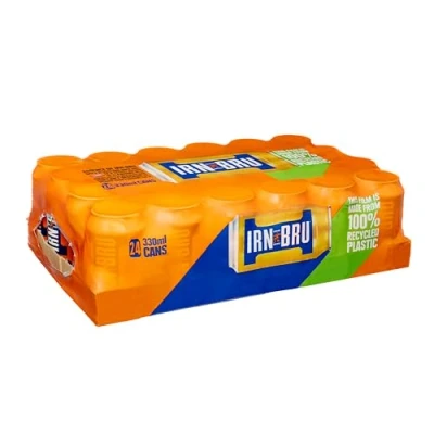 Image of IRN BRU Regular, 24 Pack Iconic Flavoured Fizzy Drinks Multipack Cans x 330ml