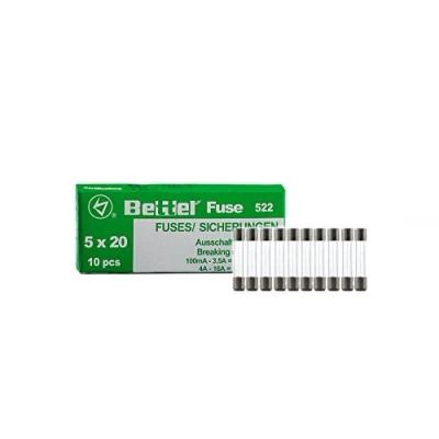 Image of Fuse 1A Slow 5 x 20 mm 250 V Type 522 Pack of 10 Fine Glass G