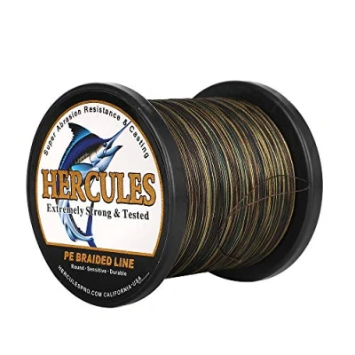 Image of Hercules Super Cast 1000M 1094 Yards Braided Fishing Line 60 LB Test for Saltwater Freshwater PE Braid Fish Lines Superline 8 Strands Camo, 60LB (27.2KG), 0.40MM