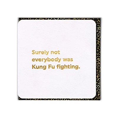 Image of Brainbox Candy Funny Birthday Cards Silly Humorous Happy &#039;Kung Fu Fighting&#039; Perfect For Best Friends Mates Him Her Boyfriend Girlfriend Partner