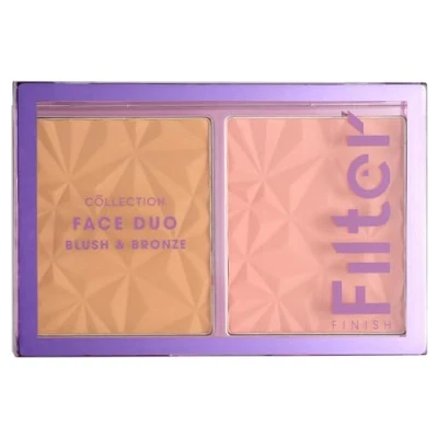 Image of Collection Cosmetics Filter Finish Face Duo, Sculpt and Glow, Blush Bronzer Palette,10g