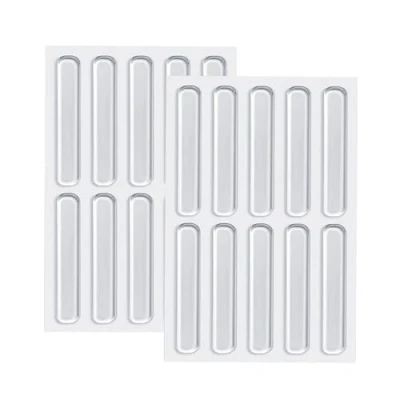 Image of 20 Pcs Furniture Bumpers, Silicone Clear Bumper Strips, Cabinet Transparent Bumpers Pads, Adhesive Pads Bumper, for Doors and Protectors