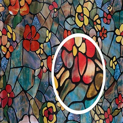 Image of d c fix 346 0431 2PKA Venetian Garden Window Film, 17&quot; x 78&quot; Roll 2 Pk with Applicator