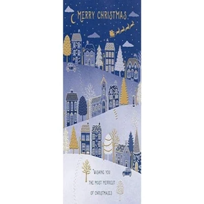 Image of Piccadilly Greetings Traditional Christmas Card Open 8 x 6 inches