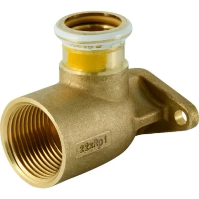 Image of Geberit Mapress Copper Press Fit Elbow Tap Connnector 22mmx1&quot; 91105