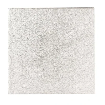 Image of LGT Cut edge 1.8mm Silver Cake Decorating Card Boards for Baking, Weddings, Parties, Events (1 X 8 Square Board)