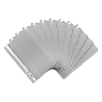 Image of Elba 100742 File Folder A4 Pack of 10 Plastic for Modern 31 x 22,8 0,3 cm Grey