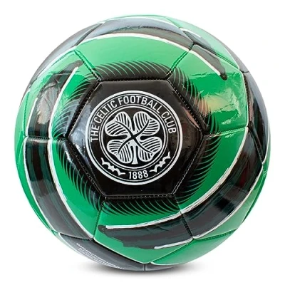 Image of Hy Pro Officially Licensed Celtic F.C. Cyclone Football Size 5, The Bhoys, Training, Match, Merchandise, Collectible For Kids and Adults, Green