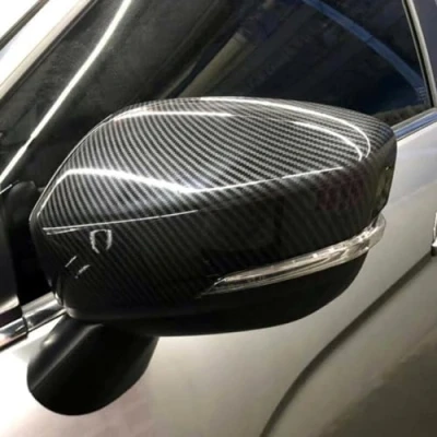 Image of 1 Pair Car Wing Mirror Cover Cap for Mitsubishi Eclipse Cross 2017 2019, ABS Door Mirrors Caps Replacement Rearview Side Covers Trim,A/Carbon Fiber Look