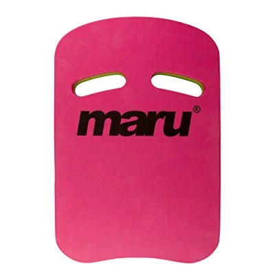 Image of Maru Swimming Kickboard Swim Aid, Pool Float for Adults and Kids, Sports Training Equipment, Improve Body Position Balance in the Water (Pink/Lime, One Size)
