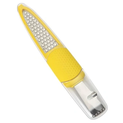 Image of Dexam Handheld Citrus Zester Grater with Protectice Cover 17841476, Yellow, 0