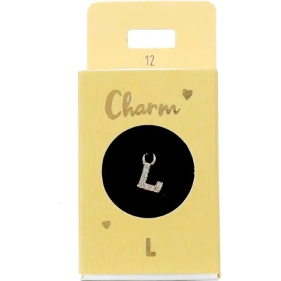 Image of Depesche Letter L Charm Gold Plated Pendant Necklace Bracelet Earrings Small Gift 11834 012, Normal, Metal, No Gemstone