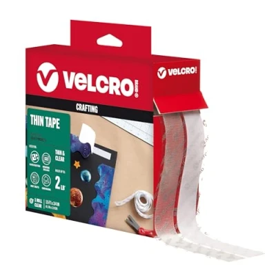 Image of Velcro(r) Brand Fasteners 3/4 inch x 15 ft Sticky Back Tape, Clear