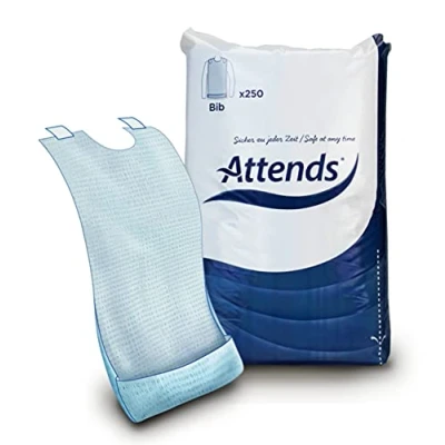 Image of Attends Disposable Bibs Single Package of 250 Units