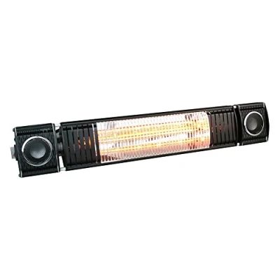 Image of Litecraft Patio Heater 2000W Wall Mount Outdoor IP65 Rated Fitting Black