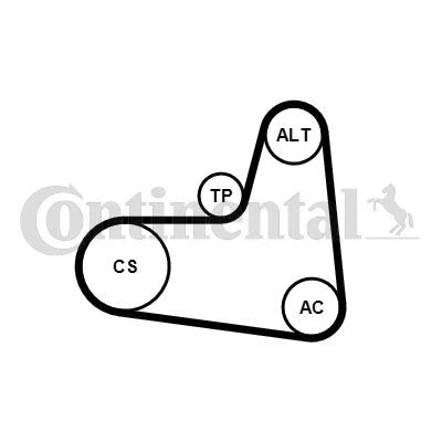 Image of 6PK995 V ribbed belt set CONTITECH 6PK995K1 VOLKSWAGEN: Polo IV Hatchback, Lupo / 3L, Fox SKODA: Fabia 2, I Roomster