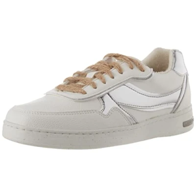 Image of Geox Women&#039;s D Jaysen G Sneakers, White Silver, 5 UK