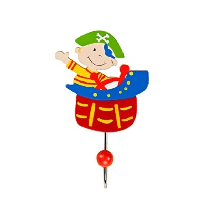 Image of Mousehouse Gifts Children&#039;s Funky Coat Hook Wall for Girls or Boys Nursery Bedroom (Pirate)