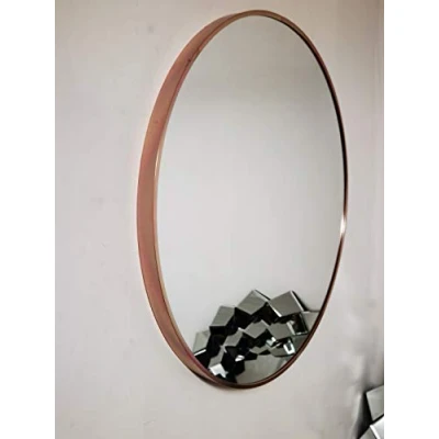 Image of DEENZ Large 60Cm Round Rose Gold Wall Mounted Mirror Aluminium Frame Bathroom Living Room A Must Have Very Good Size