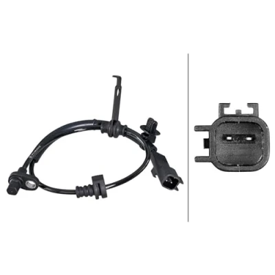 Image of 1815310, 2258066, 5265305, 5295191, 5334927 ABS Sensor HELLA 6PU 358 218 681 with bracket Hall 2 pin connector 525mm FORD: Mondeo 5