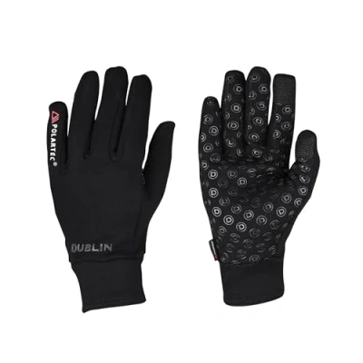 Image of Dublin Polartec Fleece Riding Gloves, Black, L/8