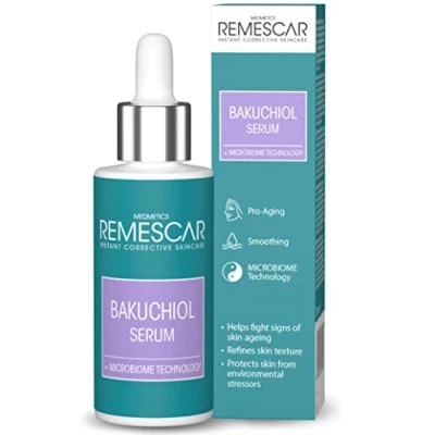 Image of Remescar Bakuchiol Serum 30ml Reduces Wrinkles and Fine Lines Protects From Environmental Stressors Anti Aging Facial Refines Skin Texture, Reduce