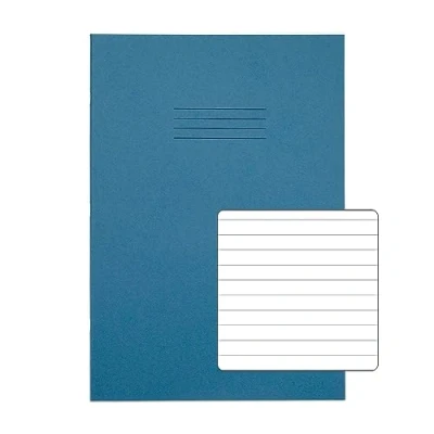 Image of Rhino A4 Exercise Books, 32 Page / 8mm Lined Paper Notebook, 10 Pack, Office &amp; School Stationery Supplies, Light Blue