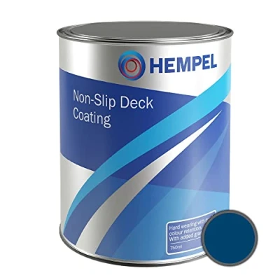 Image of Hempel Non Slip Deck Coating With Antislip Granules Navy Blue 750ml (Marine Use Only)