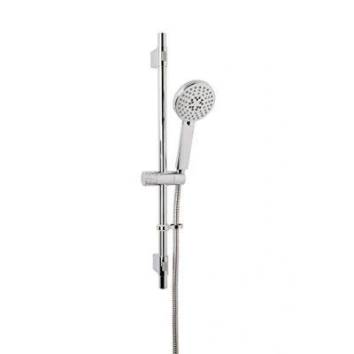 Image of Croydex Matrix Three Function Shower Set, Metal, Chrome, 10 x 10.5 74 cm