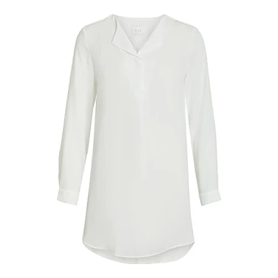 Image of Vila Women&#039;s VILUCY L/S Tunic NOOS Shirt, Snow White, 34