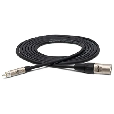 Image of Hosa HRX 020 REAN RCA to XLR3M Pro Unbalanced Interconnect Cable, 20 feet