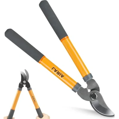 Image of AIRAJ Bypass Loppers 38.5CM,SK5 Sharp Blades with Non Stick Coating,Used to Trim Garden Branches Less Than 30 mm,Professional Tree Loppers,More Power Effort