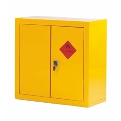 Image of Heavy Duty Hazardous Substance Cupboard; 1 Shelf; Double Door; Yellow