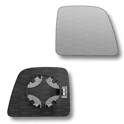 Image of Less4spares Replacement Wing Mirror Glass Right Compatible with Ford Transit Connect 2014 2018 CLIP ON Driver Off side Heated Convex
