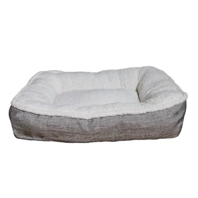 Image of Rosewood Plush/Tweed Teddy Bear Dog Mattress, Small