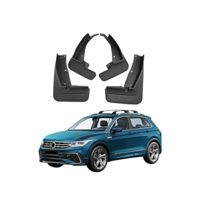 Image of YLOXFW Car Mud Flaps Mudguard Fender for VW Tiguan R Line 2017 2024 Front and Rear Mudflaps Splash Guards Heavy Duty Flares 4 PC Auto Accessories,Send 1 Wash Towel,2017 2022