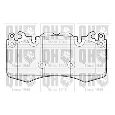Image of LR016684, LR020362, LR039526, LR064181, LR083935 Brake pad set QUINTON HAZELL BP1798 excl. wear warning contact LAND ROVER: Range Rover Sport