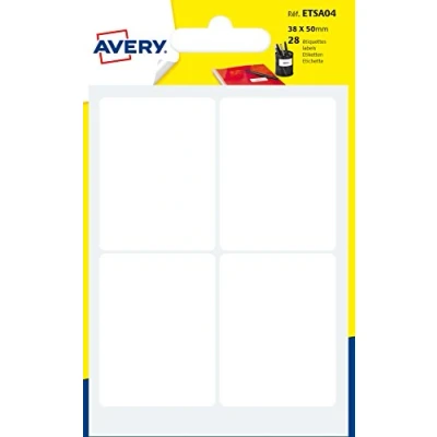 Image of Avery Pack of 28 38x50 mm Multi Use Labels Sheet A6 (etsa04)