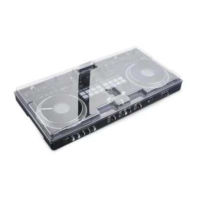 Image of Decksaver Cover for Pioneer DJ DDJ REV7 Super Durable Polycarbonate Protective lid in Smoked Clear Colour, Made The UK DJs&#039; Choice Unbeatable Protection