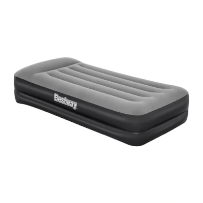 Image of Bestway Airbed Tritech Bicolor Black/Grey Single Flocked, 191X97X46 cm, Integrated Electric Pump and Bag