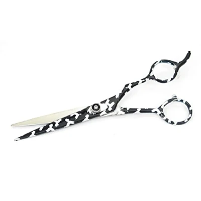 Image of Pets Grooming Scissors, Professional Dog, Cat Hair Cutting Groom Your Pet, Black 6.5 inch