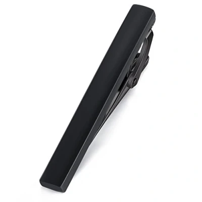 Image of HONEY BEAR 1.57inch Mens/Boys Skinny Tie Clip Bar for Narrow Tie, Business Wedding Gift 4cm