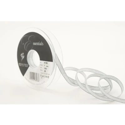 Image of Berisfords Lame Ribbon, Silver, 10.2 x 1.5 cm