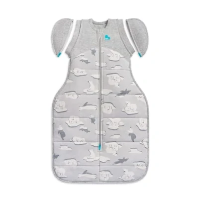 Image of Love to Dream Swaddle Up Transition Bag Extra Warm, Medium (6 8.5kg), Ideal Fabric for Cold Temperatures (Below 16C), Zip off Wings, Gentle from Swaddling Arms Free Sleep, Grey